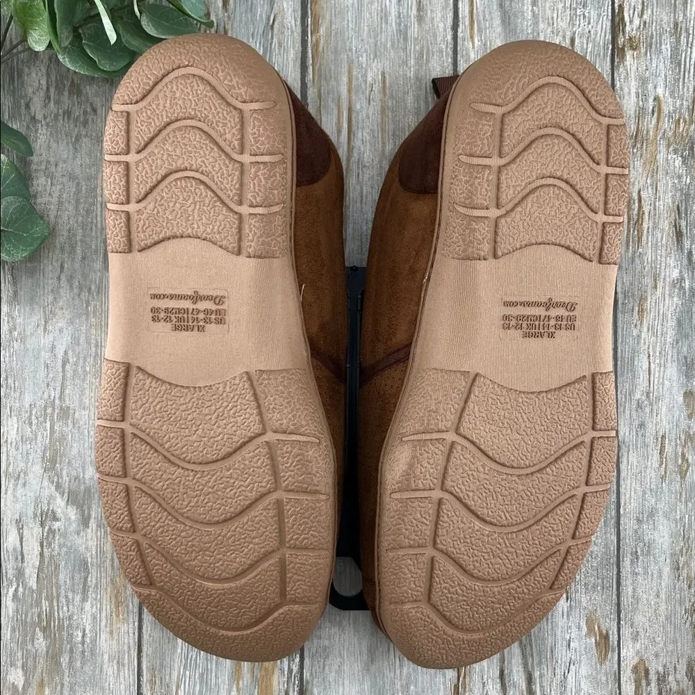 Men’s Dearfoams Cozy Comfort Indoor Outdoor Slippers Shoes Size 13-14